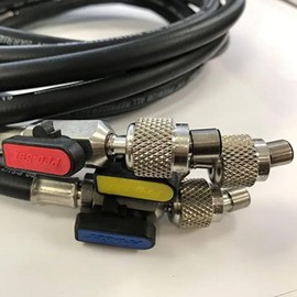 CPS Products HP5BKEZ3 Black and Chrome Refrigerant Charging Hoses, Ball Valve, 5" Size