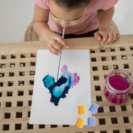 SEWACC 50 Pcs Accesorios De Acuarela Medias Sartenes De Pintura Acrílica Medias Sartenes Vacía Pintura De Media Cacerola De Acuarela Kit De Parto Enrejado Bandeja Cuadrada Viajar