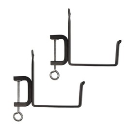 Achla Designs SFB-01C Clamp-On Flower Box, 6" Deck Bracket, Black