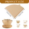 Coffee Filter Papers 300pcs Unbleached Compatible with Size 02 Filter