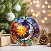 Touber Christmas Sun and Moon Ceramic Ornament, 2024 Christmas Tree