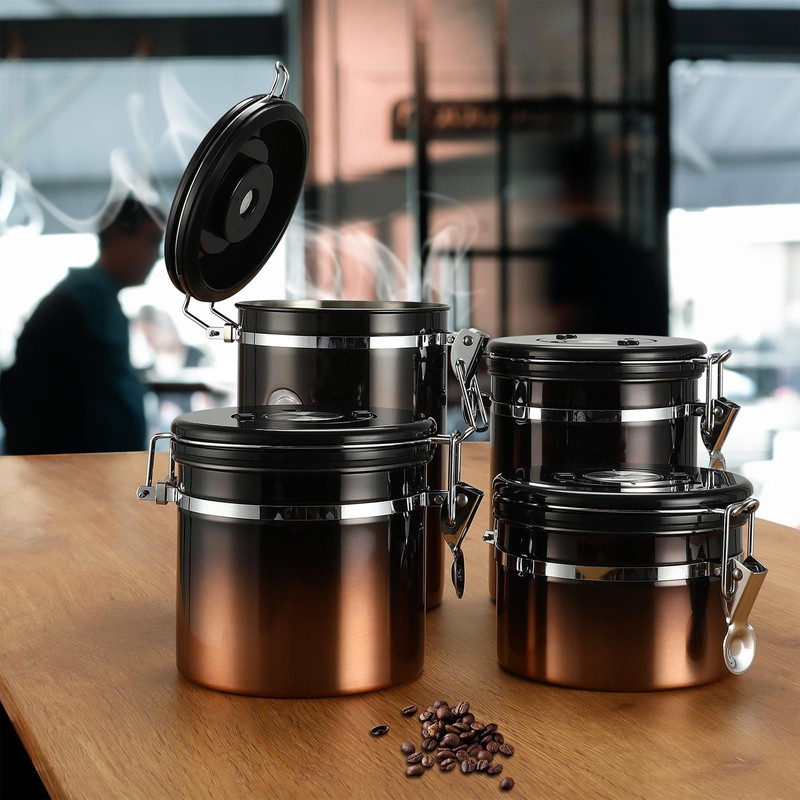 Home Bay Coffee Canister 1.5L Airtight Coffee Container with Date