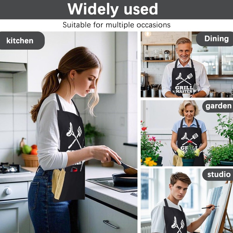 Greyoe Cooking Apron Men BBQ Apron for Men Funny BBQ