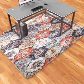 Office Chair Mat for Hardwood & Tile Floor, 65" x 46"Heavy Duty Desk Floor Mat, Computer&Desk Chair Mat for Rolling Chairs, Hard Floor Protector for Home Office