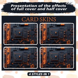 Peacoblue Bank Card Sticker Three-Dimensional Texture Chip Credit Debit Card Custom Skin Cover Protector, 4 Styles Scratch-Proof and Attractive Decal for Most Popular EBT Transportation Key Card