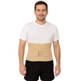 Faja Sacrolumbar Ergonómica Negra Grande Con Varillas De Aluminio | Soporte Ajustable Doble Tensión | Para Dolor En Espalda Baja | Transpirable, Cómoda Y Discreta Para Hombre Y Mujer