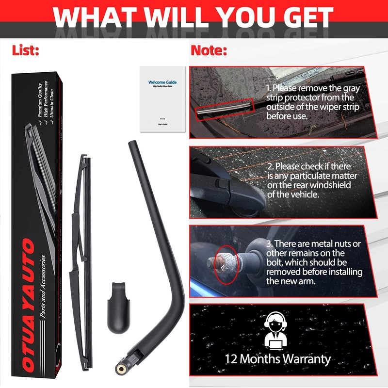 Replacement For SCION XB 2004-2006, Rear Windshield Wiper Back Arm