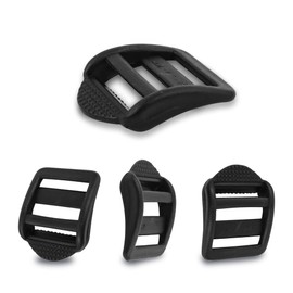 EXTEMPORE Ladder Lock Buckle Quick Side Release Tri Glide Slider, Adjuster for Backpack, Webbing, Belt, Strap Clip Replacement 1 IN (25mm) 4 PCS.