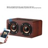 Computer Speaker,Retro Wooden Subwoofer Speaker with Mic, Portable Speaker for