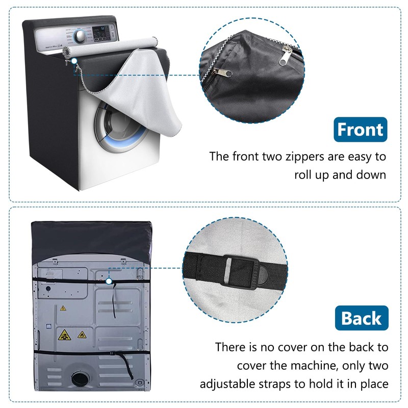 AKEfit 2 Pack Washing Machine Cover, Waterproof Dustproof Washer Dryer
