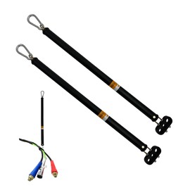 TORQUE 2 PCS 25" Single Tender Spring Kit Assembly Hanger Tracker Holder with Hose Tender Clamp and Plastic Sleeve for Heavy Duty ABS Power Air Line Hose Kit Airline for Semi Truck Trailer Tractor