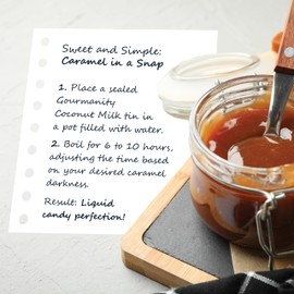 Gourmanity Organic Sweetened Condensed Coconut Milk, Vegan and Dairy Free Condensed Milk Substitute, Halal, Kosher, Made in Sri Lanka (13.5 Fl Oz/400ml can)