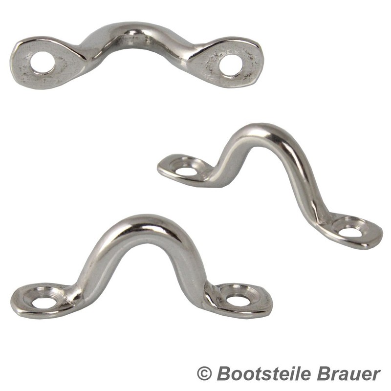 Pack of 10 Eye Brackets/Diameter 4 x 40 mm Stainless