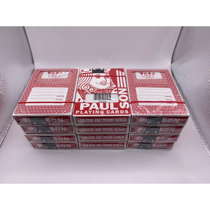 PAULSON Poker Playing Cards UBet Casino (24 Decks) - Red/Blue