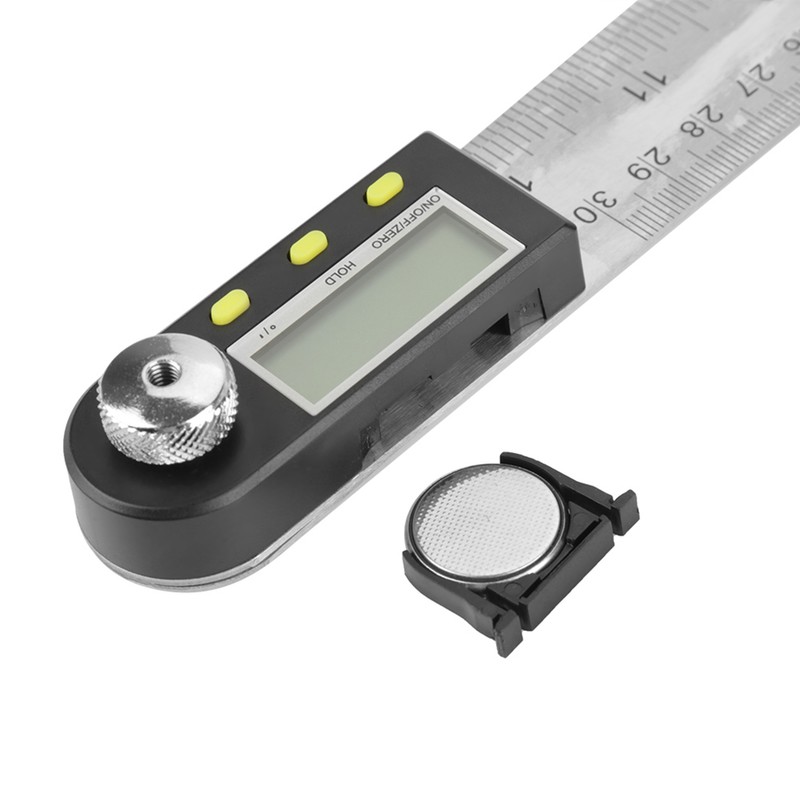 0-300mm Stainless Steel Electronic Protractor Digital Goniometer Angle Finder Miter