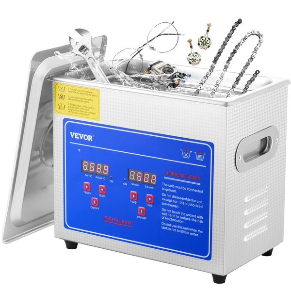 VEVOR Professional Ultrasonic Cleaner, Easy to Use with Digital Timer