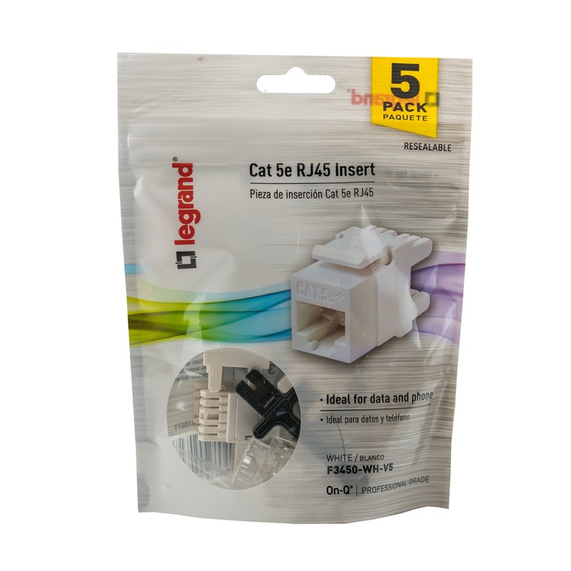 Legrand - OnQ Telephone Keystone Jack RJ45, Data Keystone Jack,