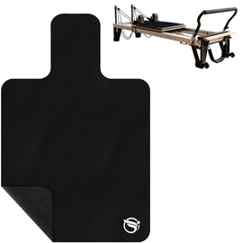 JOOEER Non-Slip Pilates Reformer Mat, 1.2 mm Thick, 39 x 24 inch, Black