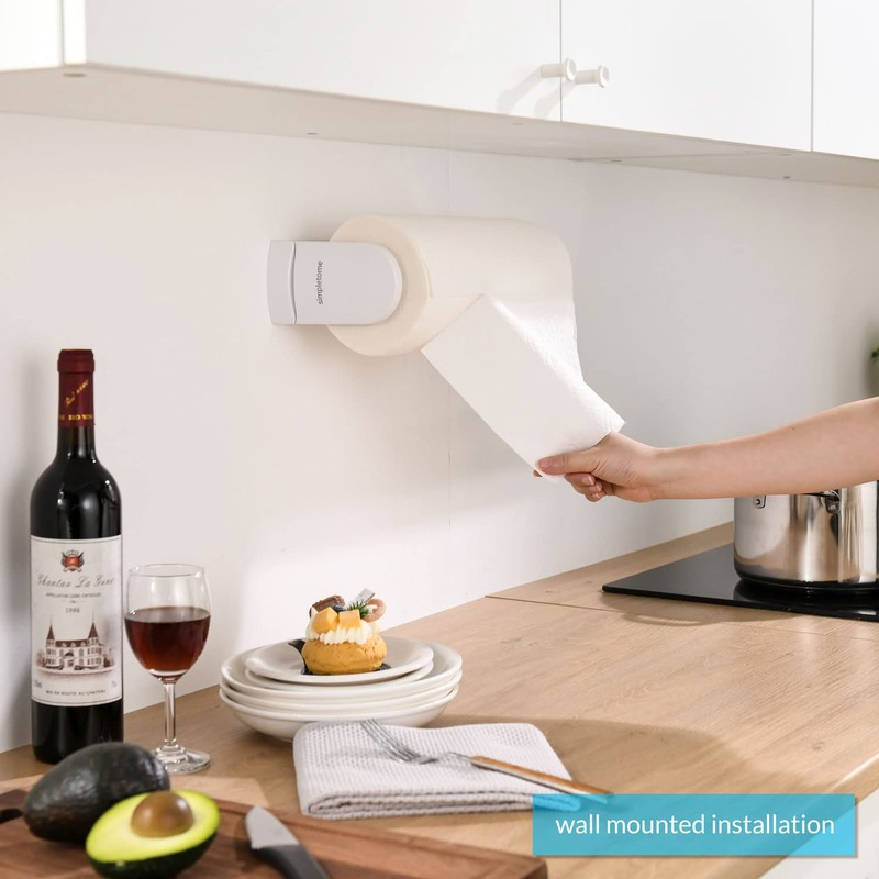 simpletome ONE Hand Tear Paper Towel Holder Under Cabinet Adhesive
