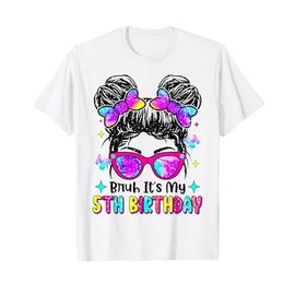 Bruh It's My 5th Birthday Retro 5 Year Old Birthday 5ry Girl T-Shirt