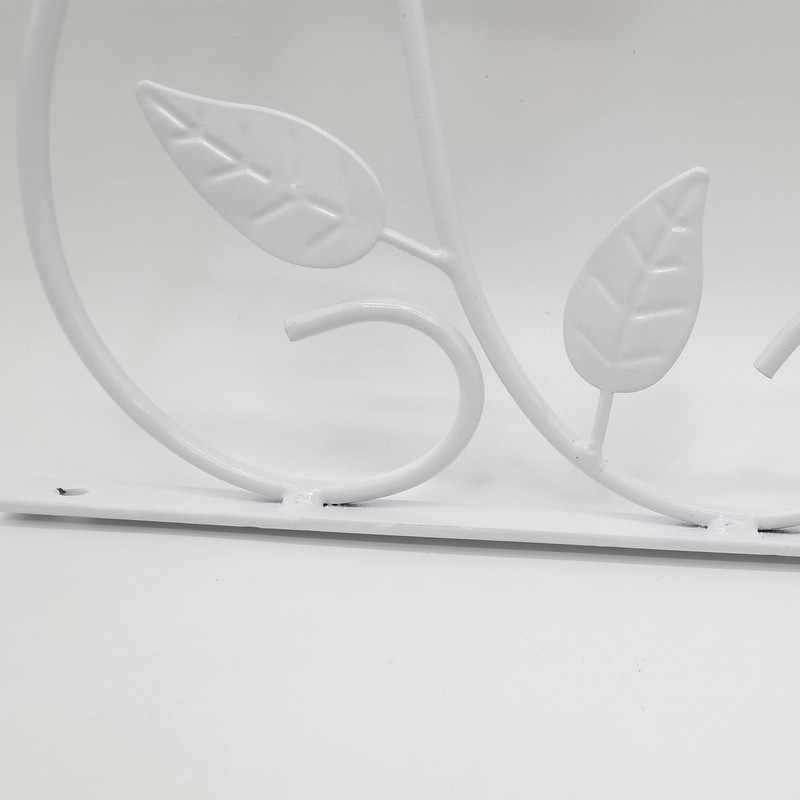 RONYOUNG 4PCS Hanging Plant Bracket 12in Metal Wrought Iron Planter