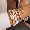 Titayen Boho Shell Beaded Bracelet Set for Women Shell Bracelets