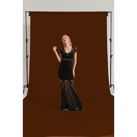 Yizhily Seamless Photo Photography Background Paper Backdrop for Photoshoot, Videos, YouTube, Livestream, 107" x32.8', Coco Brown