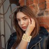 Locrccl Gold Chunky Curved Stacking Bangles Bracelet for Women Gold