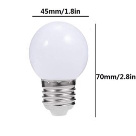 Lxcom Lighting Bombilla LED G45 de 3 W, 30 W, 300 lm, luz blanca cálida, 3000 K, para maquillaje, espejo, porche, dormitorio, vestidor, 8 unidades