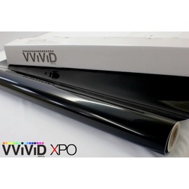 VViViD Black High Gloss Realistic Paint-Like Microfinish Vinyl Wrap Roll XPO Air Release Technology (1.5ft x 5ft)