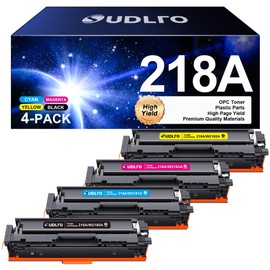218A 218X Toner Cartridge 4 Pack - 3301FDW Toner Replacement for HP 218A HP 218X Color Pro MFP 3301FDW 3301CDW 3201DW 3301SDW, 3201 3301 Series, W2180A W2180X W2181A W2182A W2183A, NO CHIP