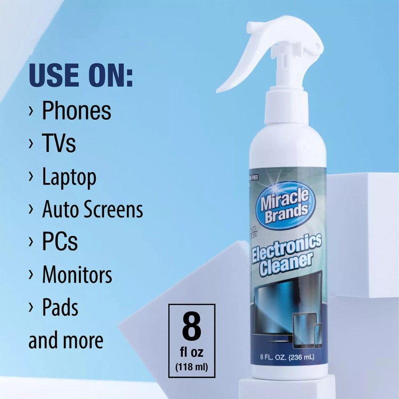 MiracleSpray for Electronics Cleaning, Safe Multisurface Cleaner Tv, Phone etc.