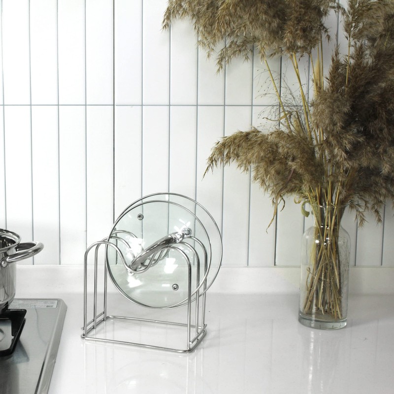LENITH Stainless Steel Wire Cutting Board Holder, Cutting Board Rack