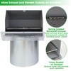 10 Inch Hooded Wall Vent Exhaust with Screen and Damper,Outdoor
