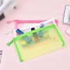 JIHUOO Colorful Mesh Bags Zipper Nylon Makeup Bag Clear Cosmetic