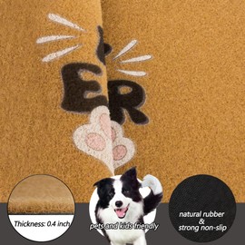 Happy Easter Bunny Door Mat Non-Slip Welcome Doormat for Spring Easter Indoor Outdoor Decor, 17x29 Inch