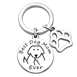 Dog Mom Gifts Keychains for Women Pet Dog Lovers Gifts for Mom Mothers Day Gifts Best Dog Mom Ever Keychain Engraved Birthday Gifts for Dog Mom Veterinarian Friends Christmas Xmas Gifts