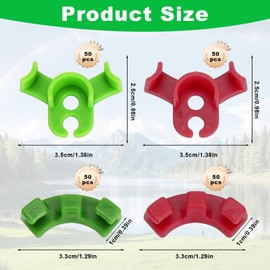 Pack of 200 Plant Benders, Lst Clips, Plant Clips, 90 Degree Plant Training Bending Clips, Low Stress Training Clips, Plant Clips for Bending Plant Stems, Changing the Growth Direction, Red + Green