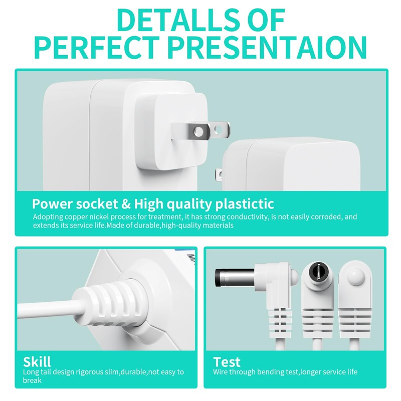 4.5V White Power Adapter Compatible with Lemax Lighting Accessories 74707