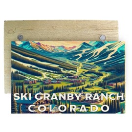 Ski Granby Ranch Colorado Mementos Souvenir Wooden 2X3-Inch Fridge Magnet