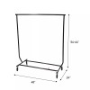 SSWBasics Rolling Collapsible Salesman Rack - (48"W X 24"D X