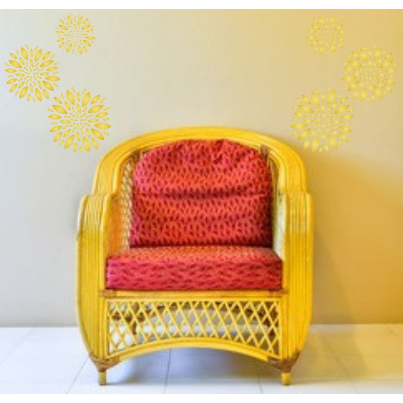 Flower Pattern Stencil - 20 x 26.5cm (M) - Reusable