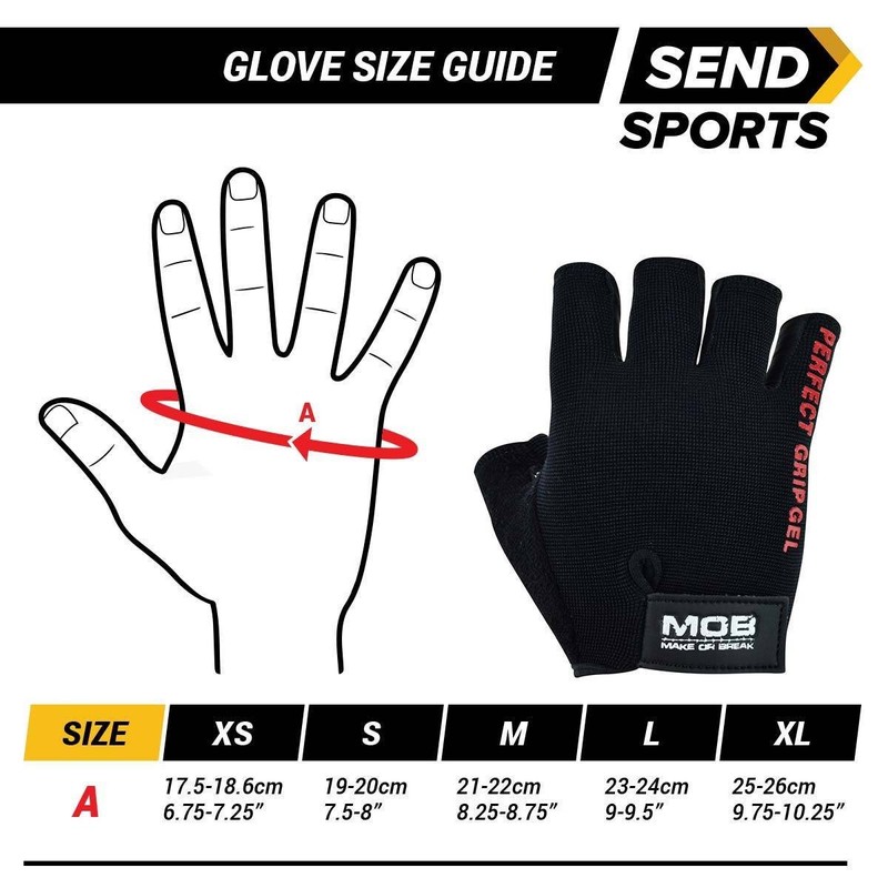 Make or Break Perfect Grip Gel Training Gym Gloves, Finger