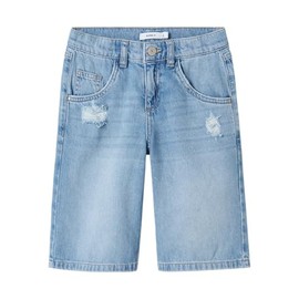 NAME IT Nkfbella Girls' Skater Shorts 5630-Be, Medium blue (medium blue denim)