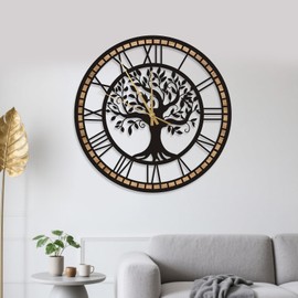 GEXHSRGD Wall Clocks for Living Room Decor - Big Wall Clock, Quiet and No Ticking Suitable for Wall Decor, Living Room Decoration, Kitchen Decoration (16 in)