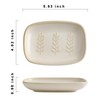 ZIVONA Ceramic Soap Dish for Bathroom, Bar Soap Holder with