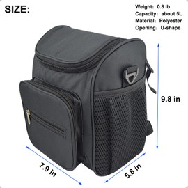 Mkuero Knee Scooter Walker Handlebar Bag - Multiple Uses for Knee Walker, Bike, Scooter, Wheelchair - Black