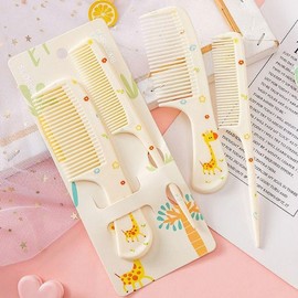 Character Animal Hairbrush & Tail Comb Set (2 Types) Kids' Blue Dinosaur Set 10ea