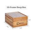BeeCastle 10-Frames Complete Beehive Kit, 100% Beeswax Coated Bee Hive
