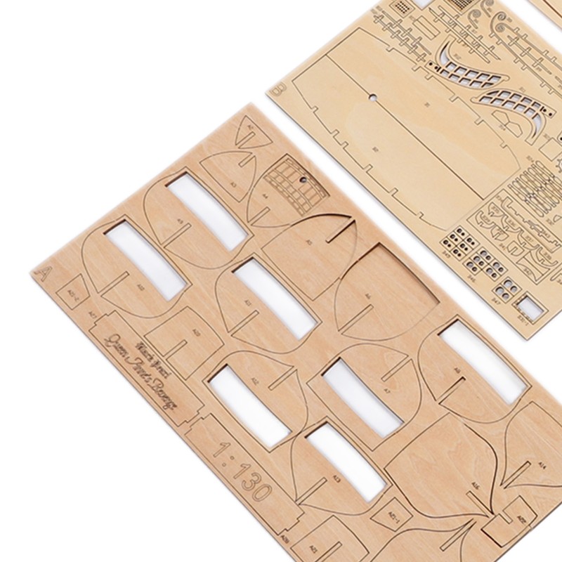 1: 130 Wooden Model Sailboat Kit for Adults Improve Hands
